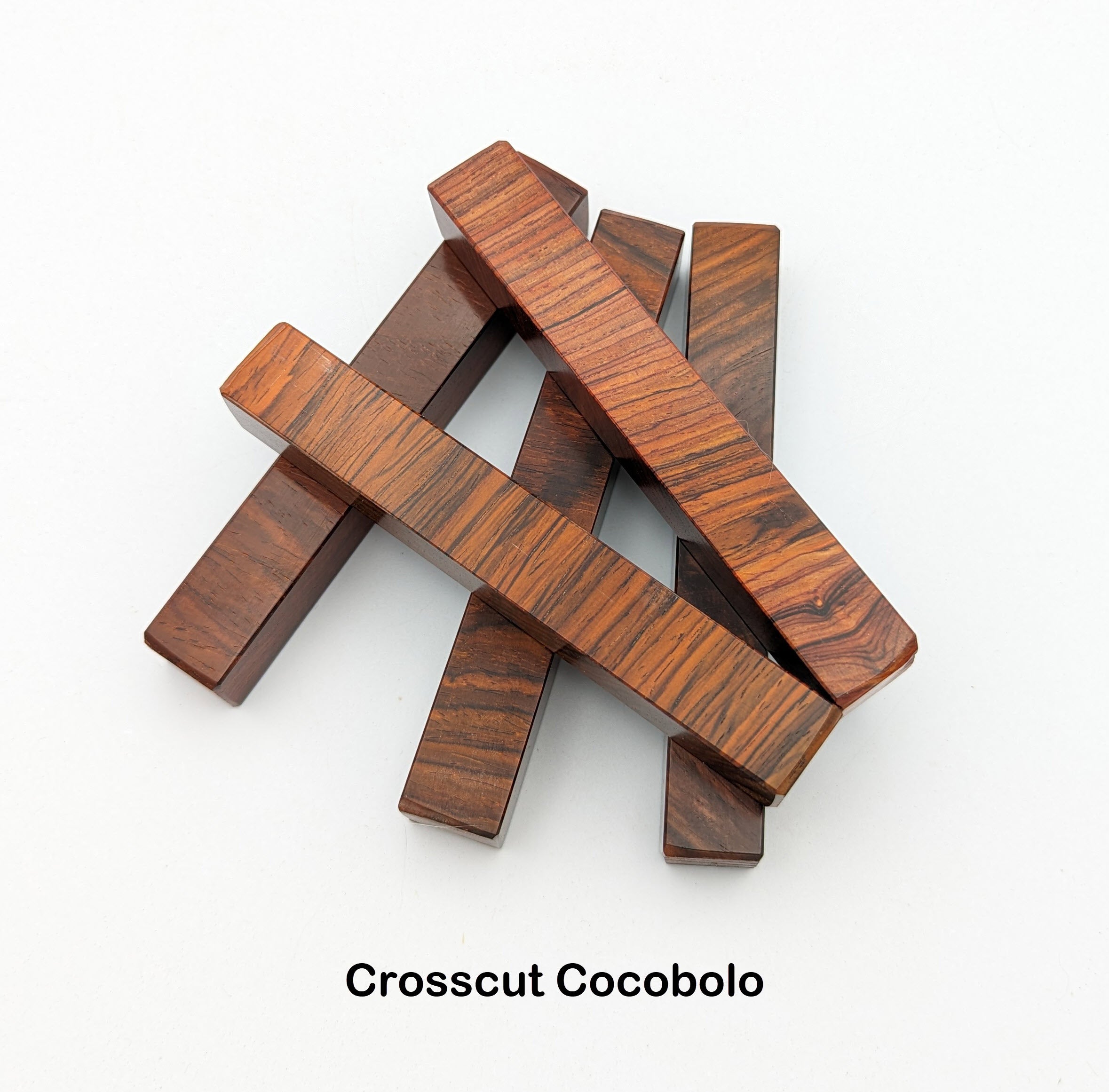 Cocobolo Pen Blanks - Exotic Hardwood for Woodworking, High-End Projects
