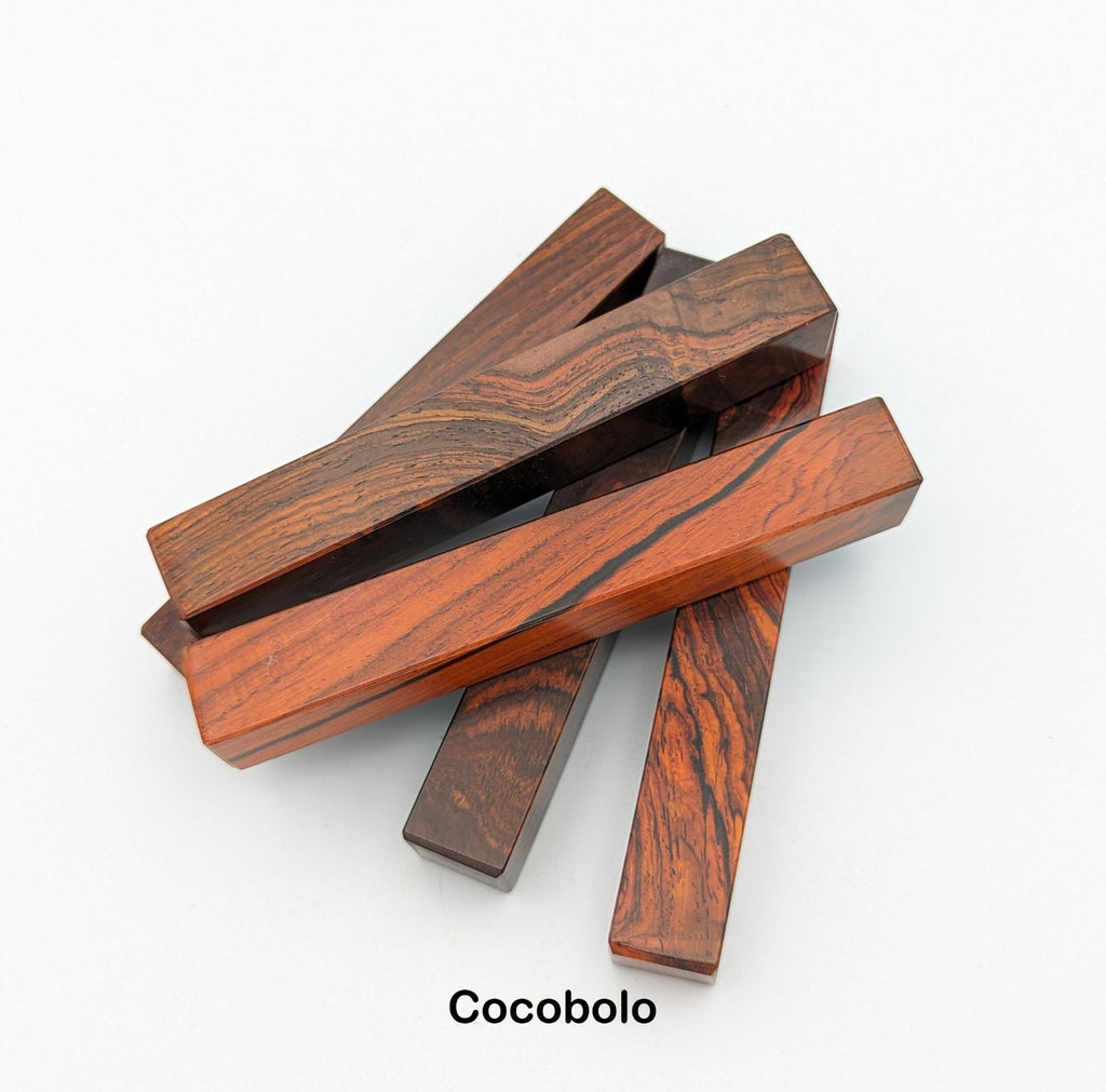 Cocobolo Pen Blanks - Exotic Hardwood for Woodworking, High-End Projects
